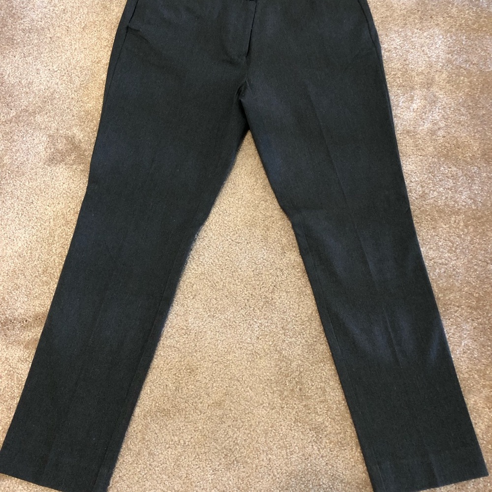 LOFT women Dark Gray Dress Pants Skinny ankle